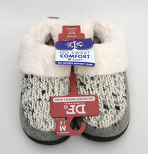 DEARFOAM WOMEN'S SLIPPERS NO SWEAT COMFORT GEL INFUSED MEMORY FOAM - M 7-8