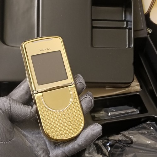 LUXURY Nokia 8800 Sirocco Gold Diamonds Edition 8800d Unlocked 2G GSM Cell Phone - Afbeelding 14 van 22
