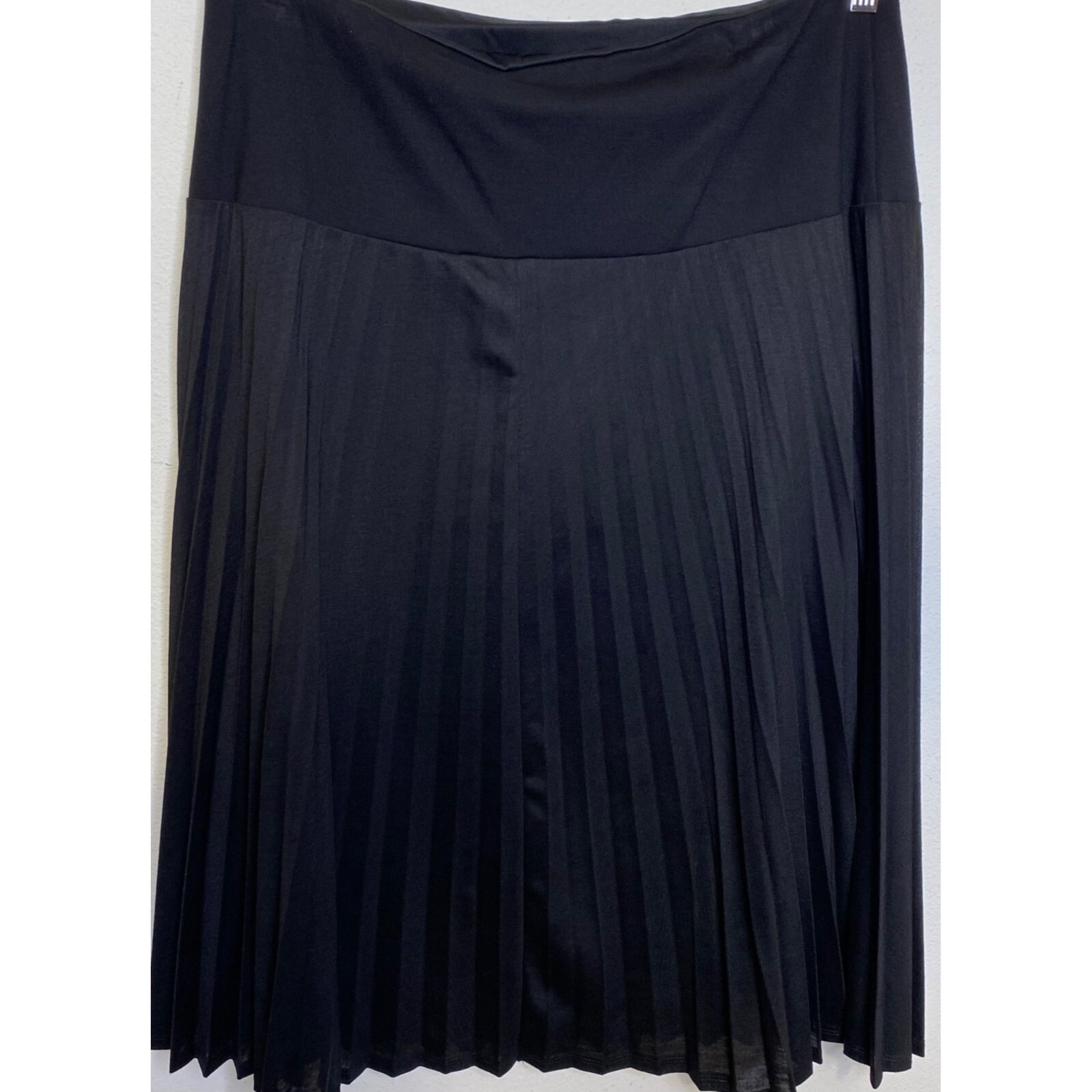 Ruby Rd. Solid Black Stretch Pleated Chiffon Skir… - image 2