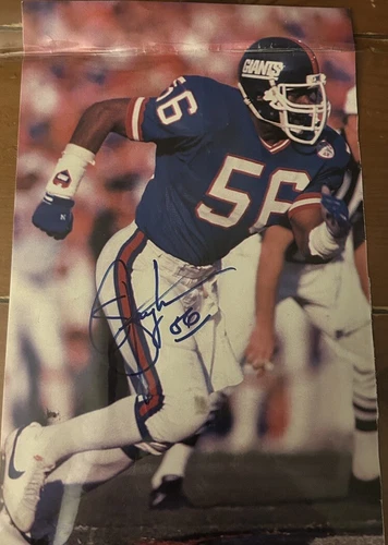 Lawrence Taylor Autographed 8.5”x5.5” Color Photo Page - New York Giants HOFer