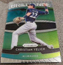 2020 Panini Prizm Baseball Christian Yelich Brilliance Insert Milwaukee Brewers