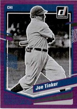 2023 Donruss #201 Joe Tinker Holo Purple Chicago Cubs