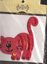 Sew-ology - Iron On Applique Patch 1619147 Reddish Pink Cat