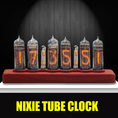 Kit 6 bit Nixie Tube Clock IN-14 Digital NEW IN14 Red Pear wood.without Tubes