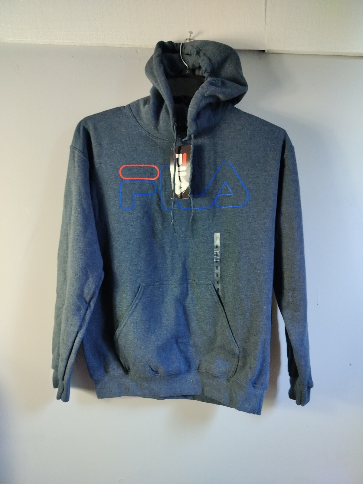 Felpa Fila Pullover Felpa con Cappuccio Taglia Media Grigio Regalo Vacanze