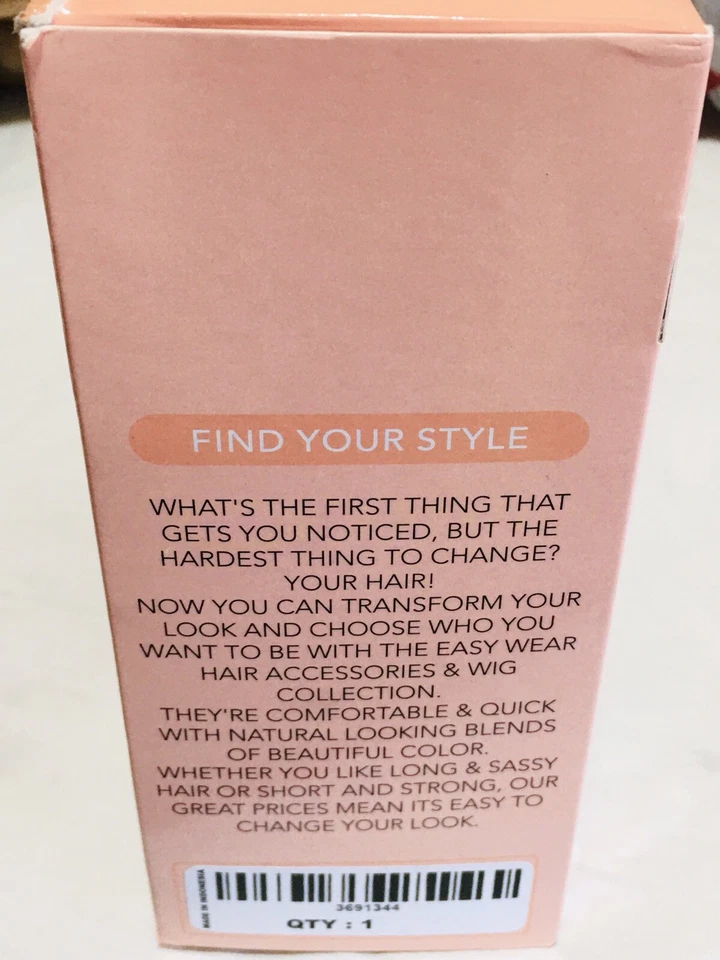 FÁCIL DE USAR Peluca de Pelo Recto Rojo Marrón Estilo Donna Ligero Moda Disfraz Foto 2 de 4