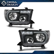 Pair LED Headlights Left Right Fit For 2007-2013 Toyota Tundra 2008-2017 Sequoia
