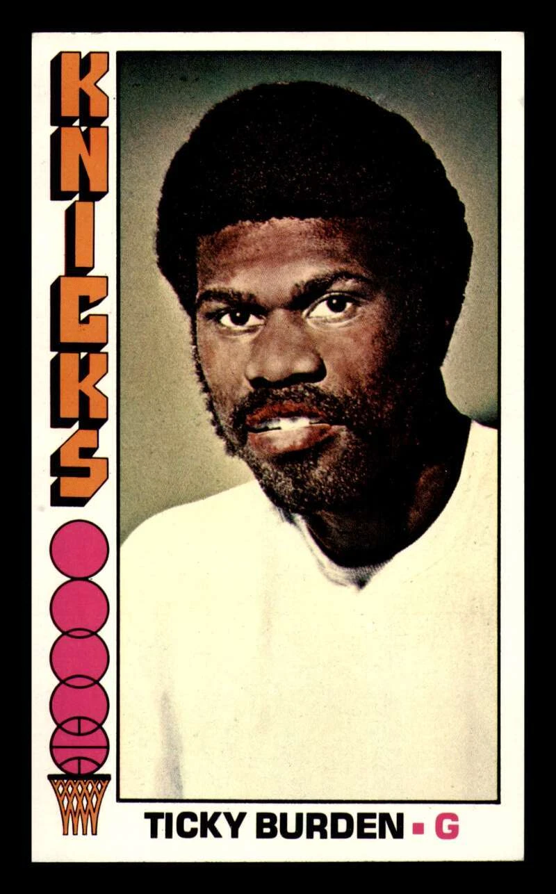 1976-77 Topps Ticky Burden #51 New York Knicks Surface Scratch