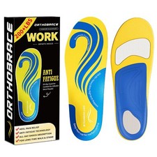 Orthobrace Work Insoles 200 lbs Heavy Duty Medium and High Arch Support Inser...