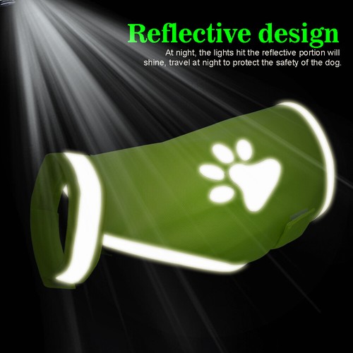 HIGH VISIBILITY DOG VEST Reflective Fluorescent Pet Safety Hi Vis Jacket Coat - Picture 4 of 13