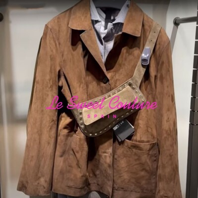 【Massimo dutti】ファージャケット MASSIMO DUTTI NWT SS25 Flowing suede leather blazer jacket