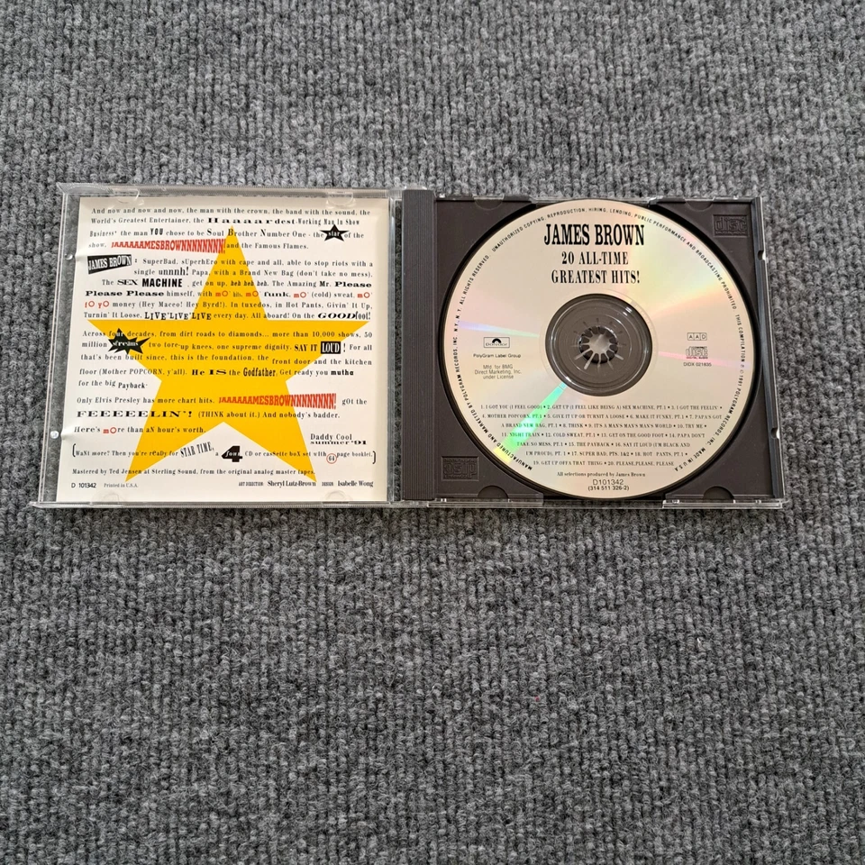 James Brown 20 All Time Greatest Hits! CD - Image 3 of 4