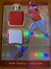 Sam TRAVIS 2017 Panini Gold Standard AUTO Dual Jersey #GSD-ST 70/199 NM Red Sox