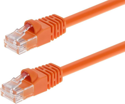 10FT 24AWG Cat6 550Mhz UTP Ethernet Bare Copper Network Cable - Orange