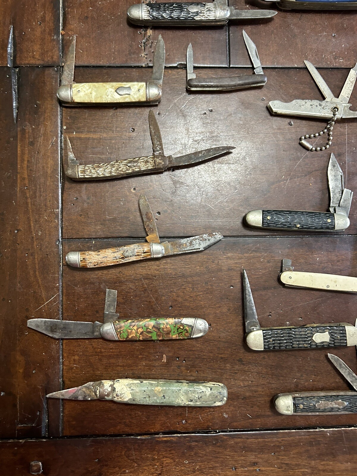 Lot 2 Of 16 Various Pocket Knives, Used, Parts, Cutlery, Repairs, As Is