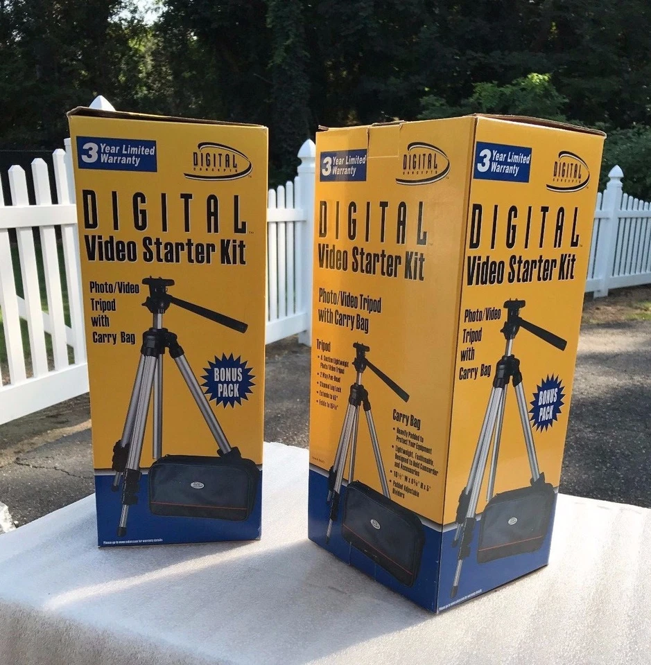 DIGITAL CONCEPTS TRIPOD VIDEO & CAMERA Starter Kit Extends to 45" Folds to 15" - Image 3 of 3