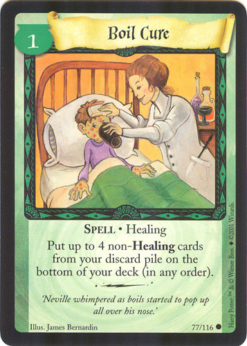 BOIL CURE HARRY POTTER GAME BASE SET #77/116 MINT/NEAR MINT 2001 - Picture 1 of 2