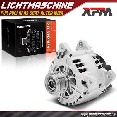 Lichtmaschine Generator 140A für Audi A1 A3 Seat Altea Ibiza VW CC Caddy G Skoda