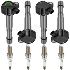 4X OEM Ignition Coil & Iridium Spark Plug for Honda CR-V Accord Acura 2.4L UF712