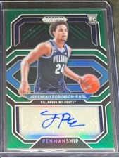 2021-22 Prizm DP- #CP-JRE Green Prizm Jeremiah Robinson Earl Rookie Autograph