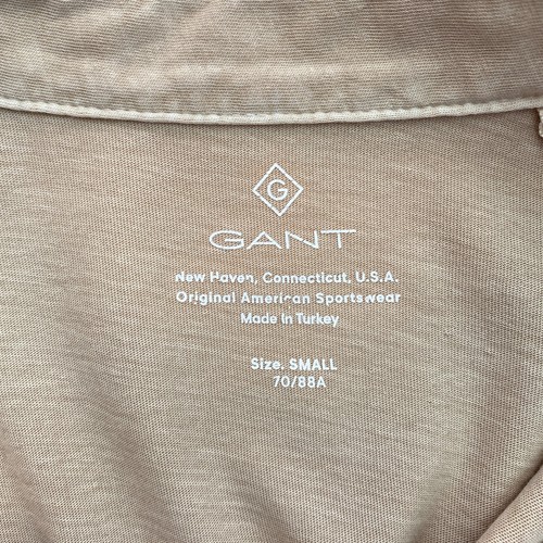 GANT Hombre Marrón Sólido Sol Descolorido Jersey Rugby Manga Corta Polo TALLA S - Imagen 4 de 10