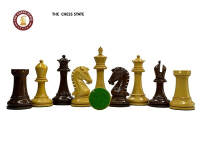 Sinquefield Cup Series Repro Staunton Chess Pieces Only-Weighted Golden Rosewood
