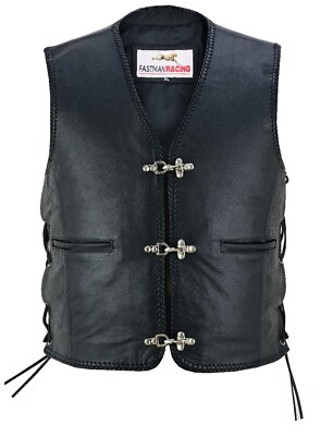 Gilet In Pelle Stile Biker Gilet In Pelle Sons Of Anarchy Jax Teller - Stile Motociclistico Uomo Gilet Pelle Uomo - Foto 5