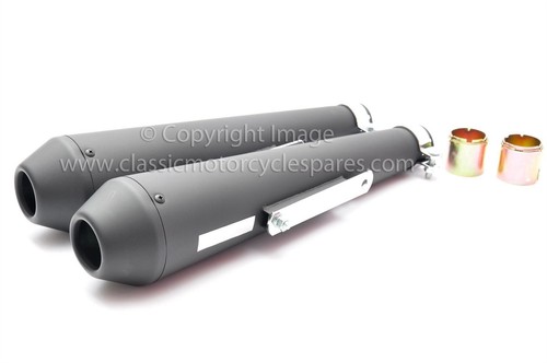 Silencer Pair, Universal, 17" Matt Black, Reverse Cone, Great Value - Picture 3 of 6