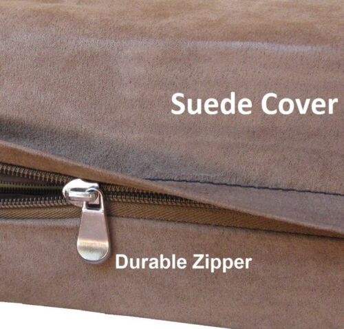 Replacement Dog Bed Duvet Cover - Small Medium to Extra Large Pet - Suede Brown - Afbeelding 1 van 11