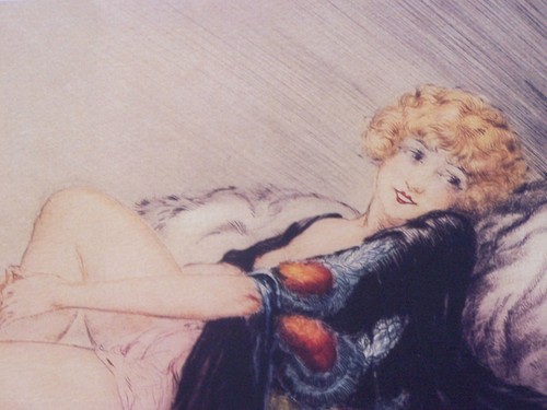 Louis Icart Silk Robe (14" x 20") - Bild 3 von 4