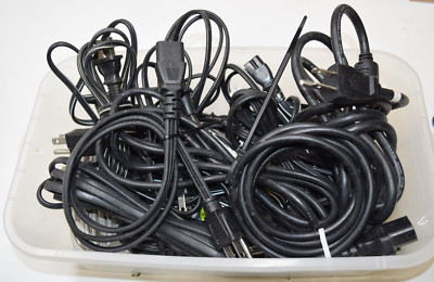 Lot of 23 Different Power Cables Computer Power Supply Cables Extension Cords