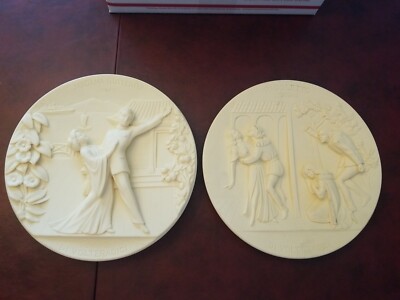Gino Ruggeri RIGOLETTO & MADAMA BUTTERFLY Handmade 3D Wall Plates