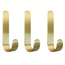 3X Brass Wall Hooks 3.5x0.79