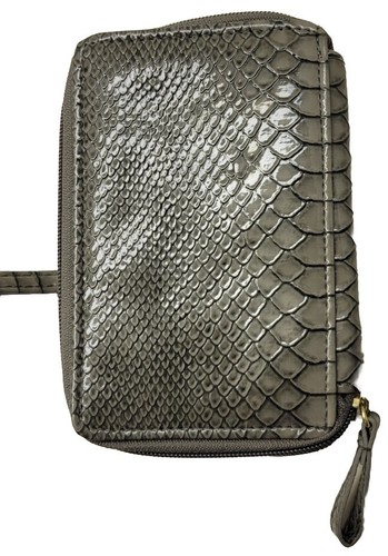 Grey Snakeskin Print Wrist Wallet 4x6 - Picture 7 of 10