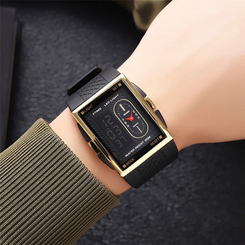SKMEI Men Watch Rectangle Digital Watch LED Alarm Electronic Wristwatch for Boys - Picture 10 of 30