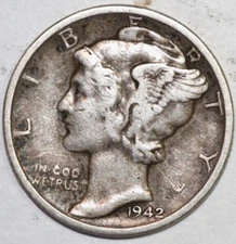 1942 D      Mercury Dime             17.8mm