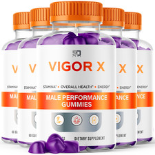  5 Pack Vigor X Male Gummies - VigorX Enhances Energy, Vitality  Stamina 300ct
