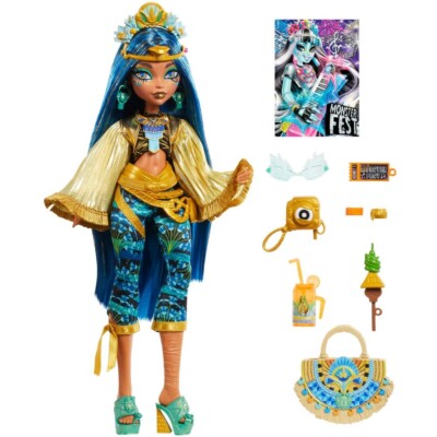 Mattel - Monster High HXH81 Cleo De Nile Puppe mit Zubehör -  Monsterfest NEU