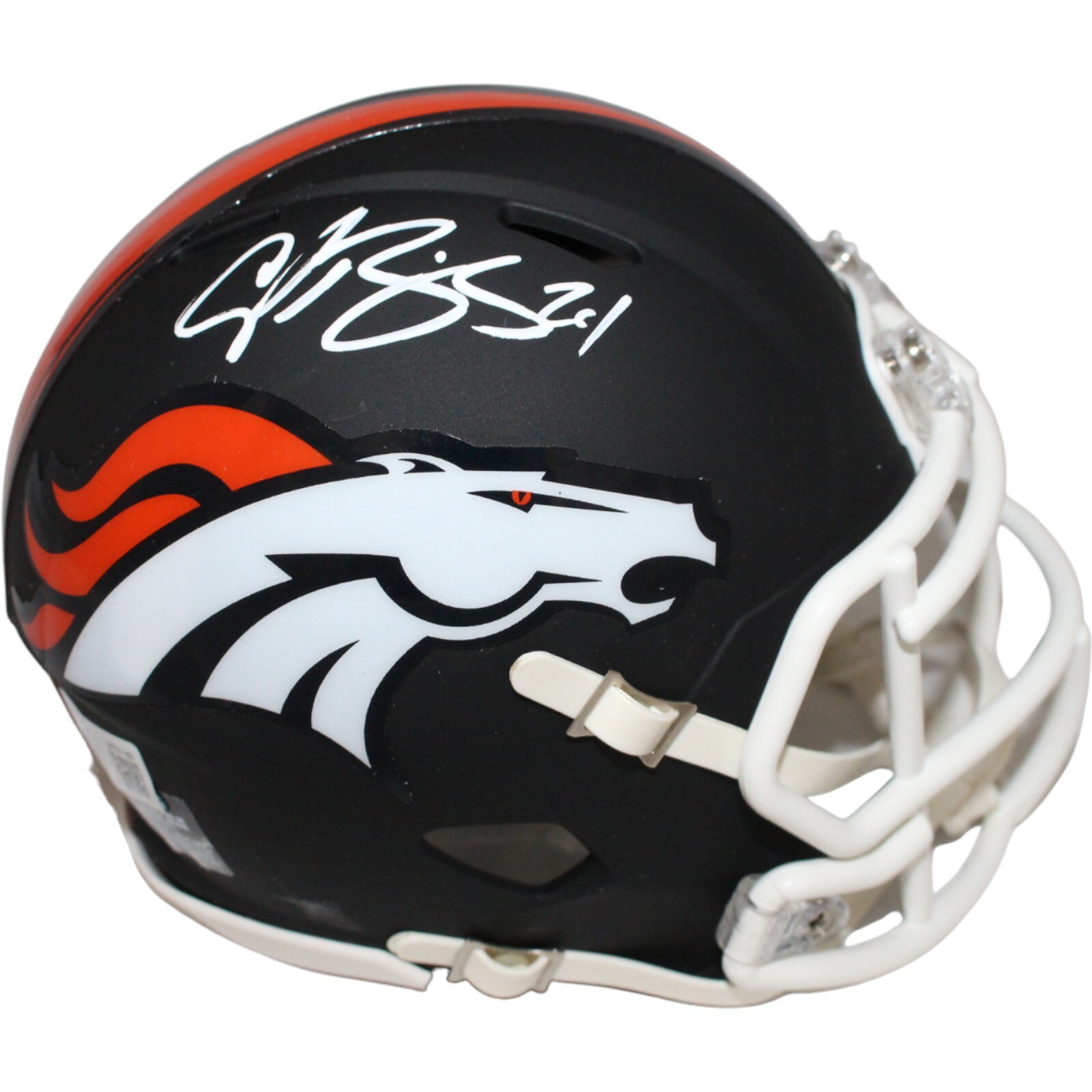 Champ Bailey Autographed Signed Denver Broncos Black Mini Helmet Beckett 