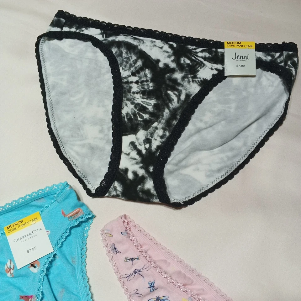 Paquete de 3 pantys talla M multicolor mezcla de algodón nuevo con etiquetas Foto 2 de 4