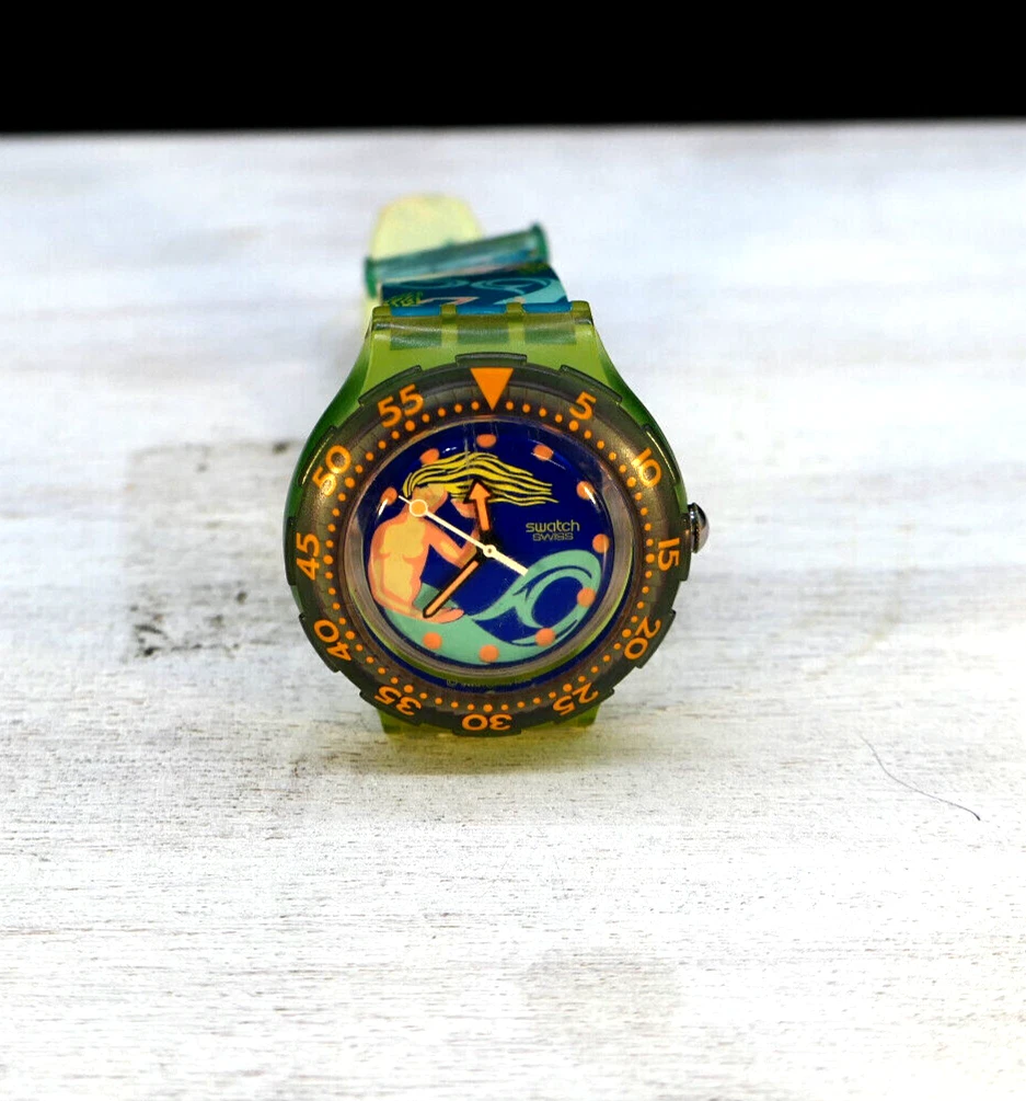 Valuable Limited Edition Swatch Watch Scuba 200 Mermaid NEW Battery