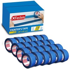 XFasten Blue Painters Tape Bulk, 1.88 Inch x 60 Yards, 1440 Yards Total 24-P...
