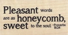 Honeycomb Saying Wood Mounted Rubber Stamp IMPRESSION OBSESSION C14275 New