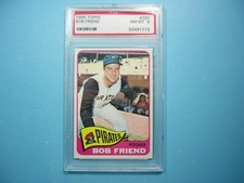 1965 TOPPS MLB BASEBALL CARD #392 BOB FRIEND PSA 8 NM/MINT SHARP+ '65 GL