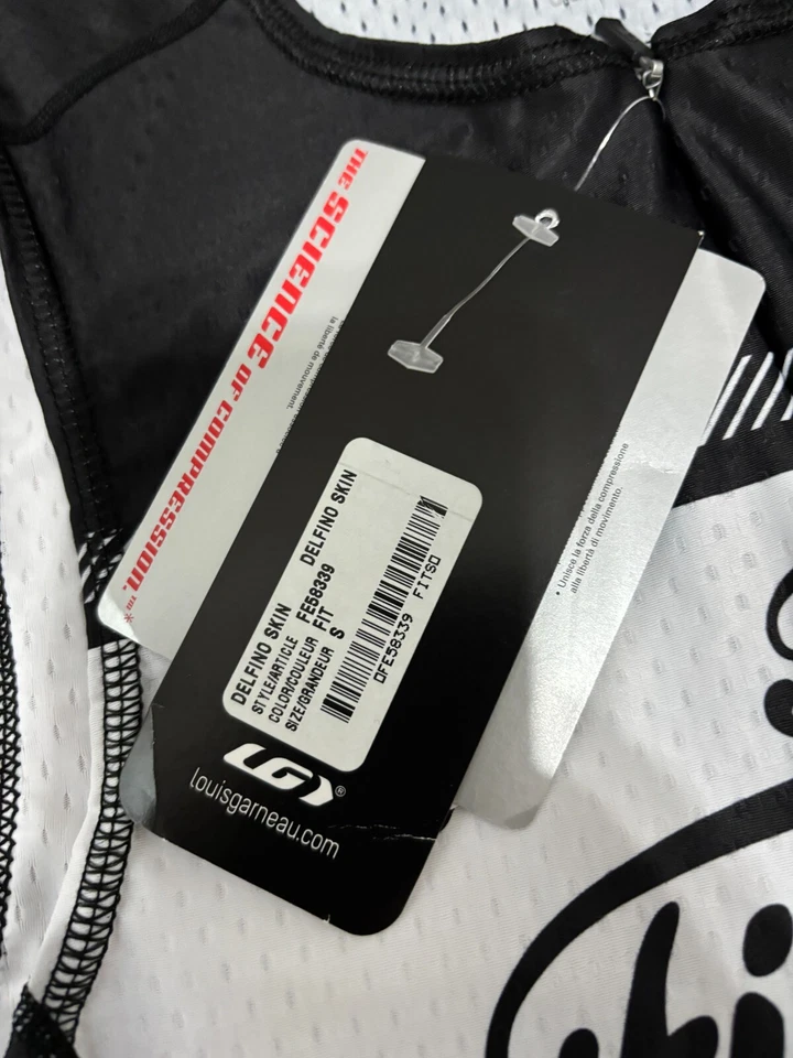 LOUIS GARNEAU Mens Cycling Bib Padded Shorts Jersey Size Small Delfino Skin NEW - Image 4 of 4