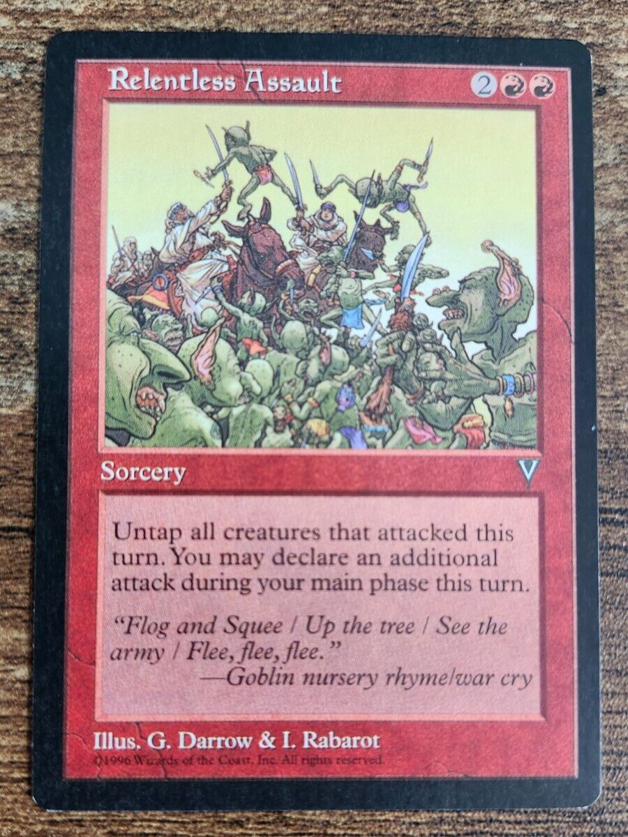 Relentless Assault - Rare ~ Visions ~ MTG Magic: The Gathering - LP