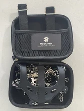 ROCKRAIN Ice Cleats Crampons Snow Traction 19 Stainless Steel Spikes for Winter 