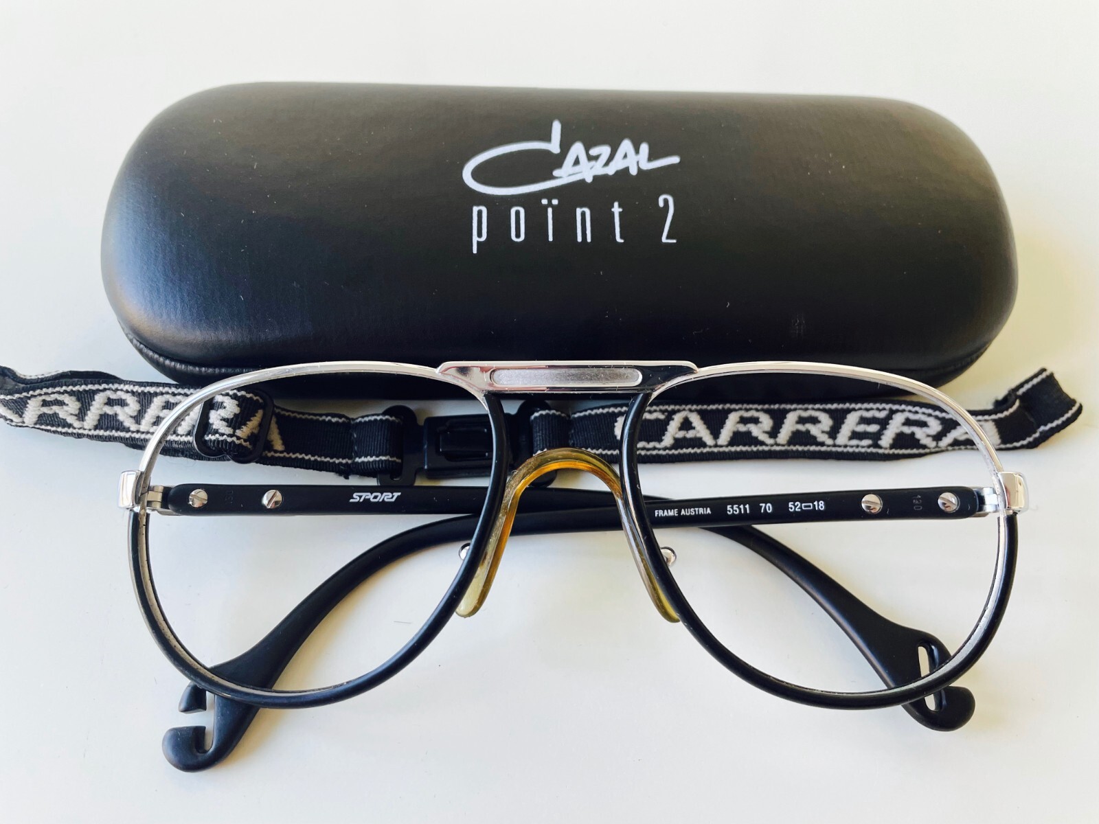 Vintage CARRERA SPORT 5511 Col 70 Silver Rare Eyeglasses Germany 80S Small image 2