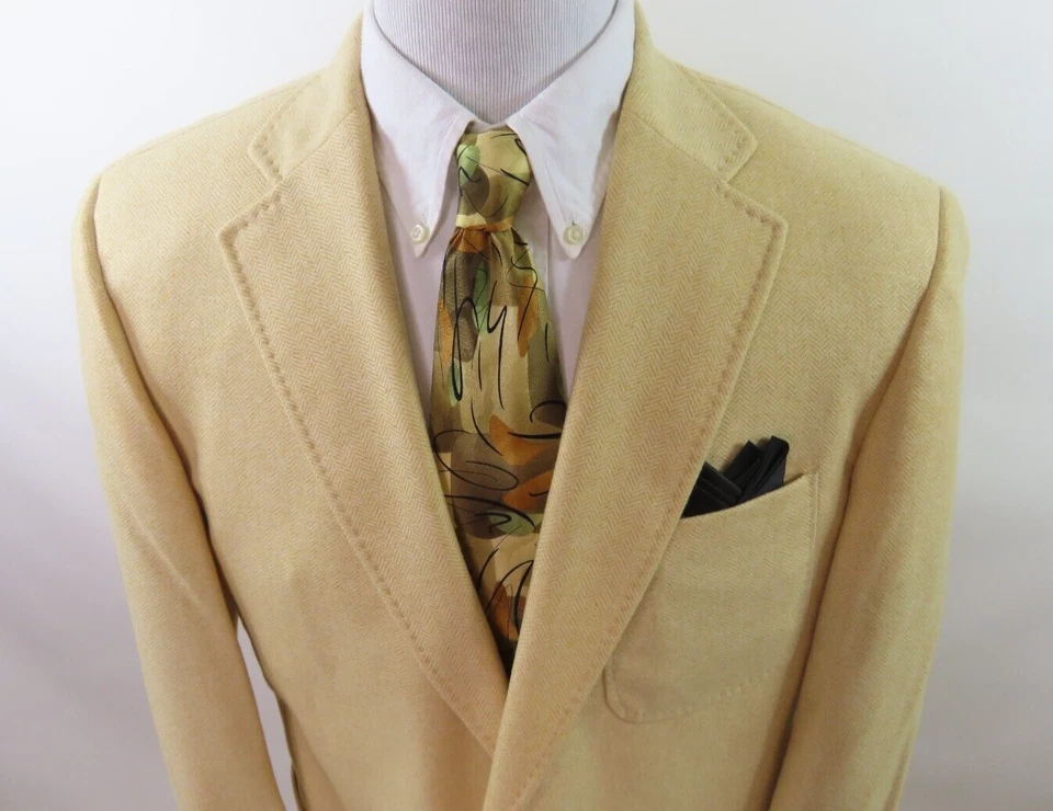 Blazer Chaqueta Abrigo Deportivo Bobby Jones Pura Cachemira Espiga Italiana 44R Grande Foto 2 de 4