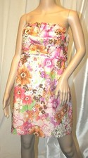 J.CREW MOTHER BRIDE graduration BUBBLE TEA DRESS BEACH TUNIC PASTEL FLORAL 6 S